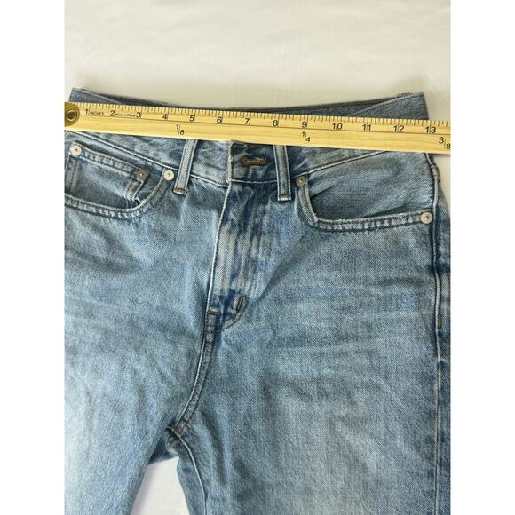 Madewell The 90s Straight Light Wash Jeans Distressed Hem Streetwear Size 24 NWT - Picture 7 of 13